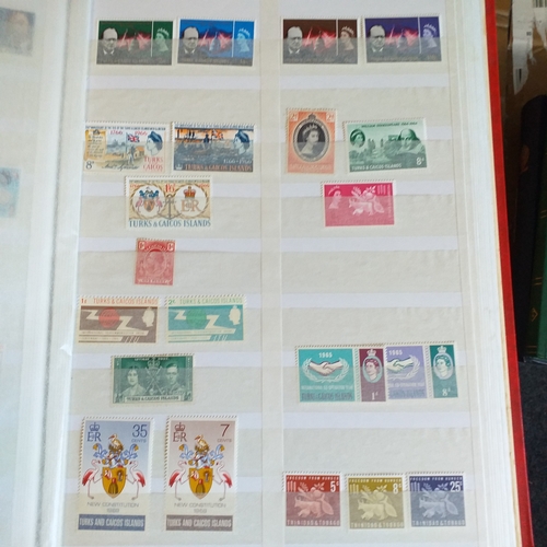 143 - Red Lighthouse 24 page/48 sides stockbook with mostly un-mounted mint selections.  Mostly Pacific/Ca... 