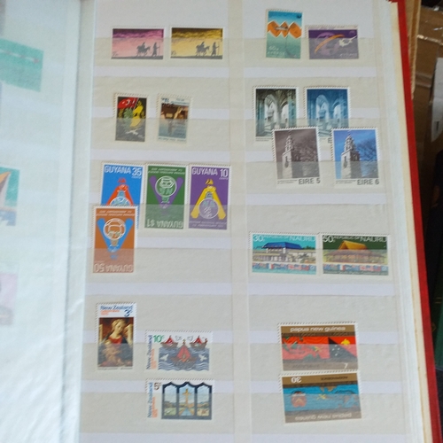 143 - Red Lighthouse 24 page/48 sides stockbook with mostly un-mounted mint selections.  Mostly Pacific/Ca... 