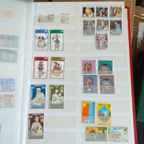 143 - Red Lighthouse 24 page/48 sides stockbook with mostly un-mounted mint selections.  Mostly Pacific/Ca... 