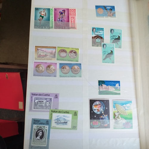 143 - Red Lighthouse 24 page/48 sides stockbook with mostly un-mounted mint selections.  Mostly Pacific/Ca... 