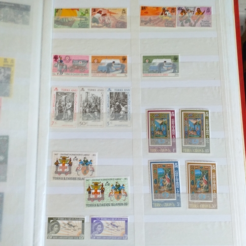 143 - Red Lighthouse 24 page/48 sides stockbook with mostly un-mounted mint selections.  Mostly Pacific/Ca... 