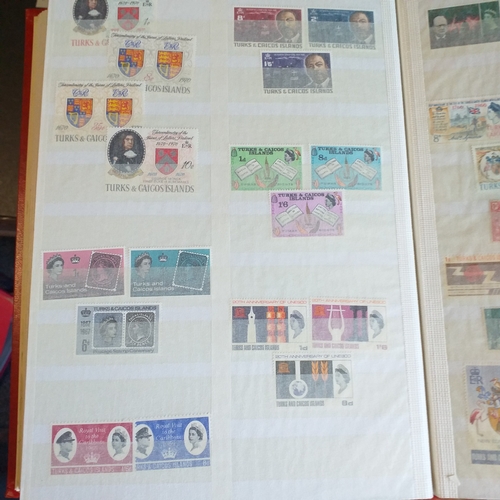 143 - Red Lighthouse 24 page/48 sides stockbook with mostly un-mounted mint selections.  Mostly Pacific/Ca... 