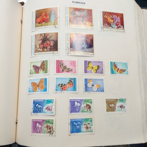 146 - Green Devon Album with Romania and Russia Collection, sime foxing on the odd page but few stamps aff... 