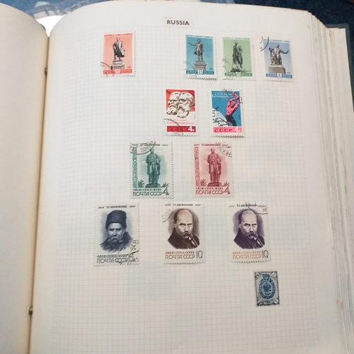 146 - Green Devon Album with Romania and Russia Collection, sime foxing on the odd page but few stamps aff... 