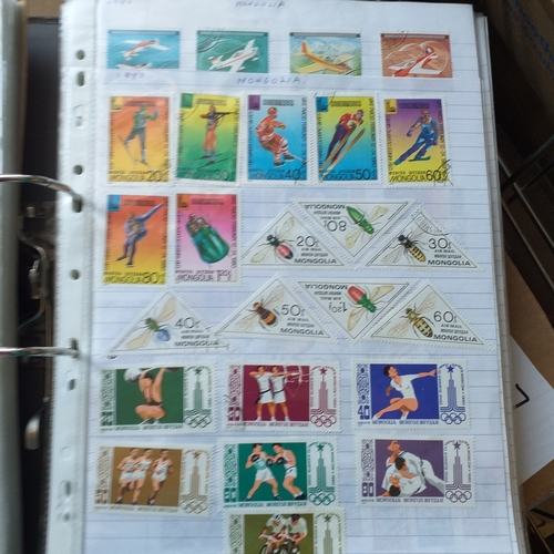 147 - Mongolia and Mozambique collection in 2 ring Lever Arch File. Mongolia 1924 to 1990/91 (ideal for th... 