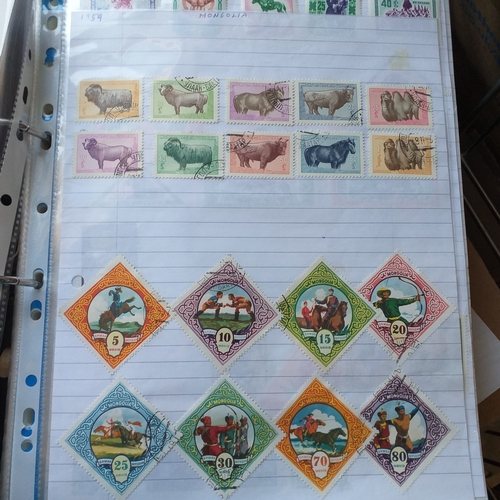 147 - Mongolia and Mozambique collection in 2 ring Lever Arch File. Mongolia 1924 to 1990/91 (ideal for th... 