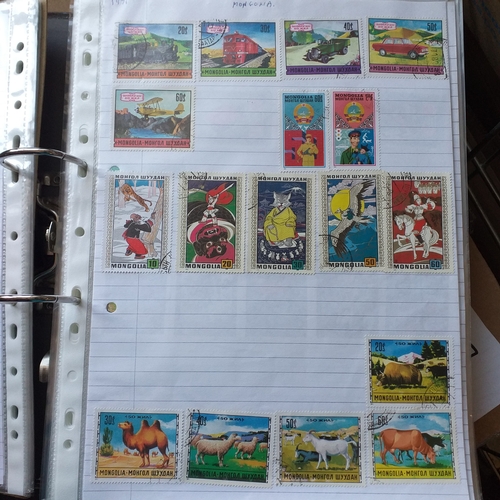 147 - Mongolia and Mozambique collection in 2 ring Lever Arch File. Mongolia 1924 to 1990/91 (ideal for th... 