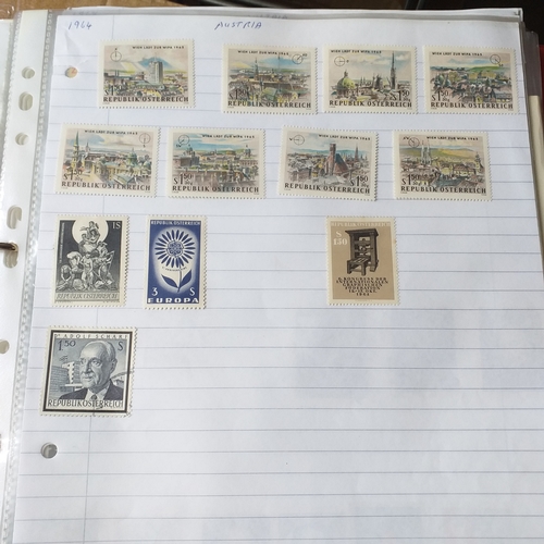 161 - Austria collection in a 2 ring binder mint/used, 1850 to mid 2000's, mostly used but some mint issue... 