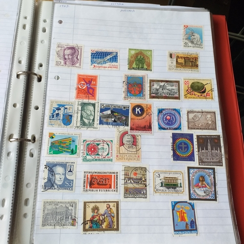 161 - Austria collection in a 2 ring binder mint/used, 1850 to mid 2000's, mostly used but some mint issue... 