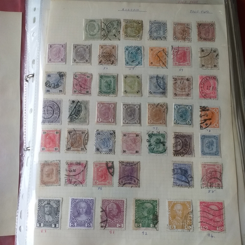 161 - Austria collection in a 2 ring binder mint/used, 1850 to mid 2000's, mostly used but some mint issue... 
