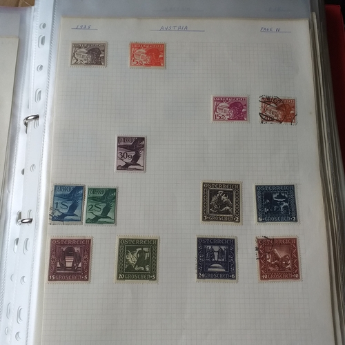 161 - Austria collection in a 2 ring binder mint/used, 1850 to mid 2000's, mostly used but some mint issue... 