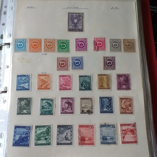 161 - Austria collection in a 2 ring binder mint/used, 1850 to mid 2000's, mostly used but some mint issue... 