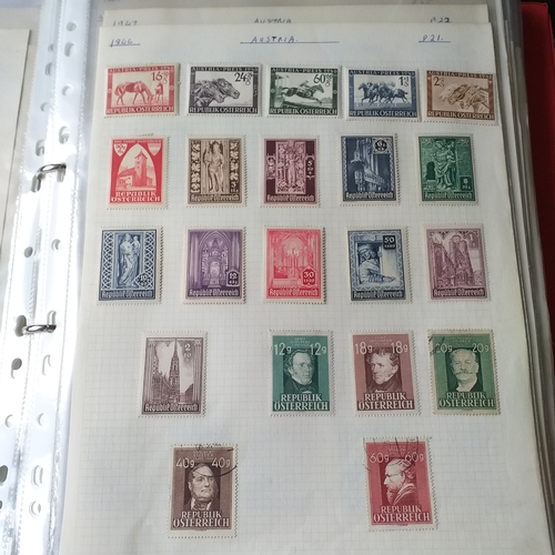 161 - Austria collection in a 2 ring binder mint/used, 1850 to mid 2000's, mostly used but some mint issue... 