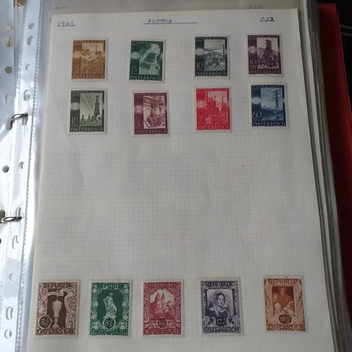 161 - Austria collection in a 2 ring binder mint/used, 1850 to mid 2000's, mostly used but some mint issue... 