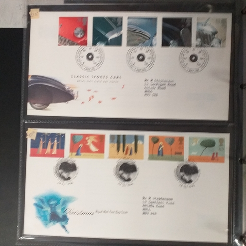 109 - Green cover album containing 39 superb condition GB FDC's from 1996-1999.