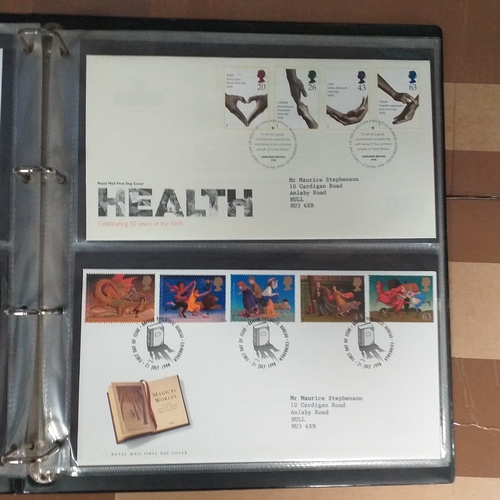 109 - Green cover album containing 39 superb condition GB FDC's from 1996-1999.