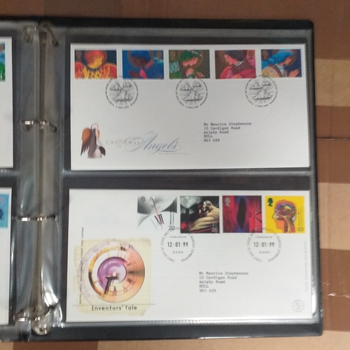 109 - Green cover album containing 39 superb condition GB FDC's from 1996-1999.