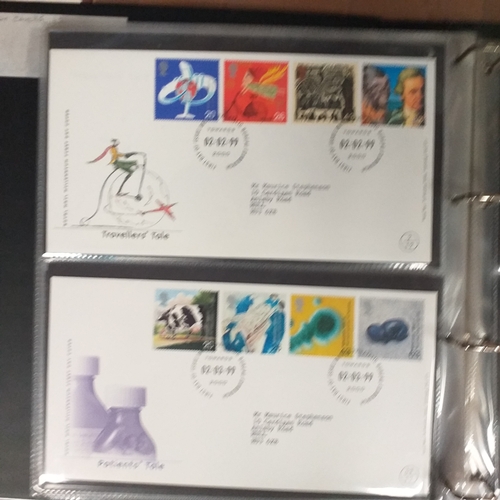 109 - Green cover album containing 39 superb condition GB FDC's from 1996-1999.