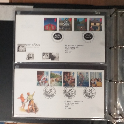 109 - Green cover album containing 39 superb condition GB FDC's from 1996-1999.