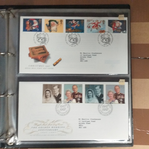 109 - Green cover album containing 39 superb condition GB FDC's from 1996-1999.