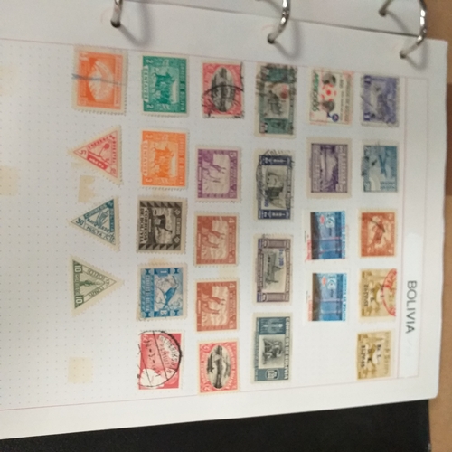 126 - South & Central American Countries collection in a 4 ring binder, mint used includes Bolivia, Domini... 