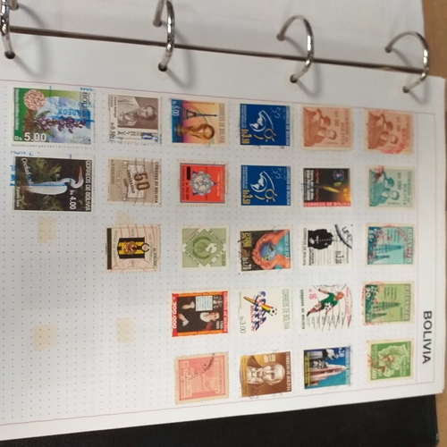 126 - South & Central American Countries collection in a 4 ring binder, mint used includes Bolivia, Domini... 