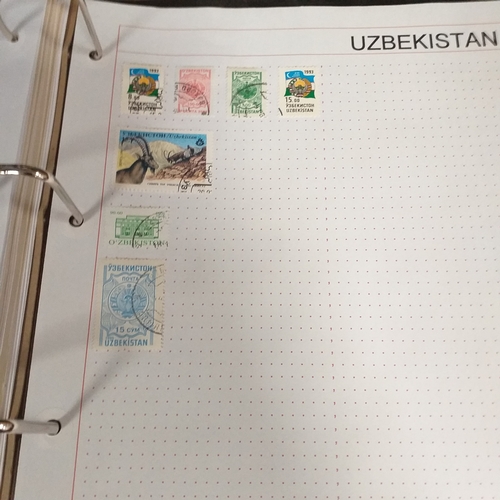 127 - Central & South East Asia Countries in a 4 ring binder, includes Azerbaijan, Cambodia / Kampuchia, K... 