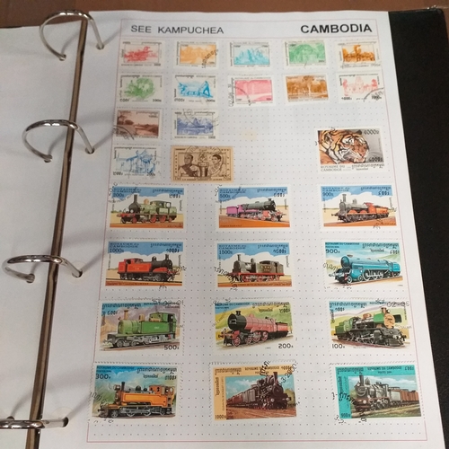 127 - Central & South East Asia Countries in a 4 ring binder, includes Azerbaijan, Cambodia / Kampuchia, K... 