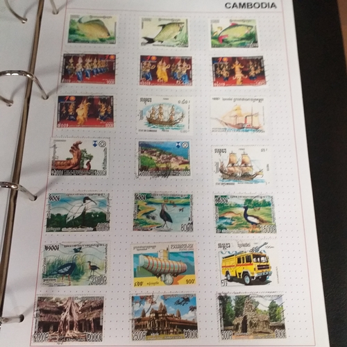 127 - Central & South East Asia Countries in a 4 ring binder, includes Azerbaijan, Cambodia / Kampuchia, K... 