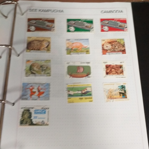 127 - Central & South East Asia Countries in a 4 ring binder, includes Azerbaijan, Cambodia / Kampuchia, K... 