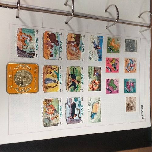 127 - Central & South East Asia Countries in a 4 ring binder, includes Azerbaijan, Cambodia / Kampuchia, K... 