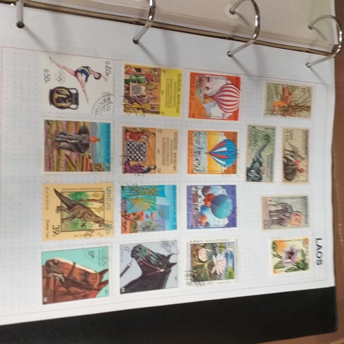 127 - Central & South East Asia Countries in a 4 ring binder, includes Azerbaijan, Cambodia / Kampuchia, K... 