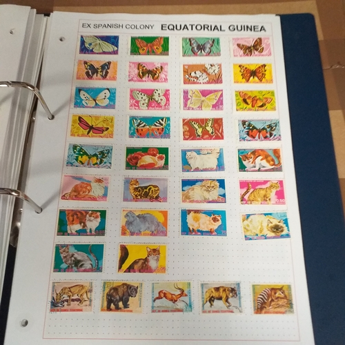 128 - African Countries in a 4 ring binder including Benin, Burkina Faso, Burundi, Congo, Equatorial Guine... 