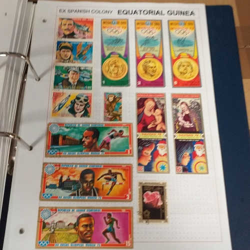 128 - African Countries in a 4 ring binder including Benin, Burkina Faso, Burundi, Congo, Equatorial Guine... 