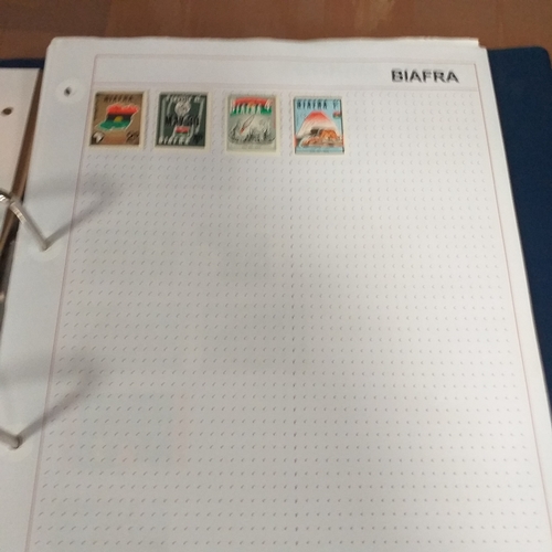 128 - African Countries in a 4 ring binder including Benin, Burkina Faso, Burundi, Congo, Equatorial Guine... 