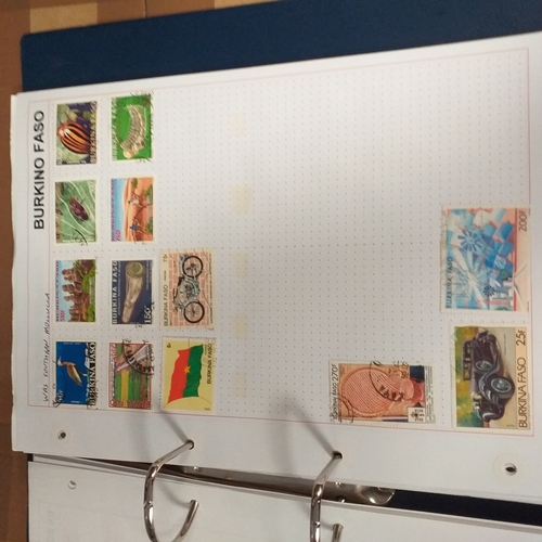 128 - African Countries in a 4 ring binder including Benin, Burkina Faso, Burundi, Congo, Equatorial Guine... 