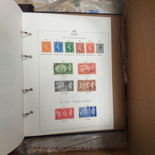 40 - Glory box, Stamps in tins, packets, old albums including GB FDC collection in Royal Mail album (1960... 