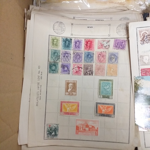 40 - Glory box, Stamps in tins, packets, old albums including GB FDC collection in Royal Mail album (1960... 