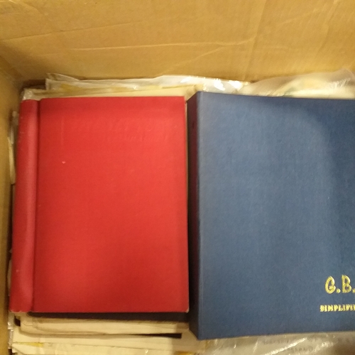 40 - Glory box, Stamps in tins, packets, old albums including GB FDC collection in Royal Mail album (1960... 