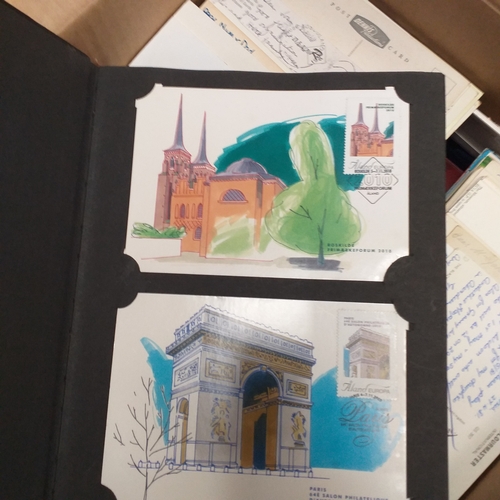 50 - Glory Box of albums and postal history/covers.