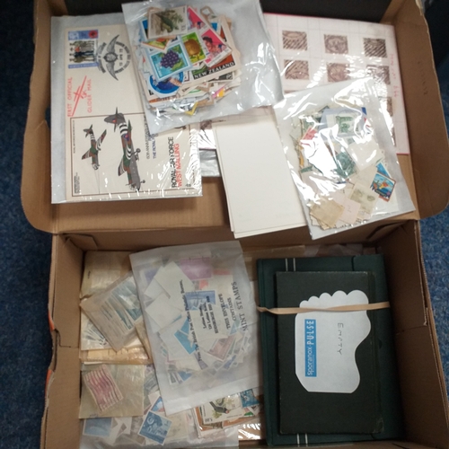 52 - Merrell Shoe Box' Small Glory box containing Postal History, FDC's etc.  Noted RAF 60th Anniv of RFC... 