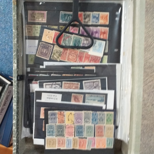 53 - Box file housing Europe issues on stock cards,& album sheets etc.  Good quantity of German with earl... 
