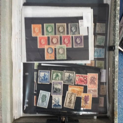 53 - Box file housing Europe issues on stock cards,& album sheets etc.  Good quantity of German with earl... 