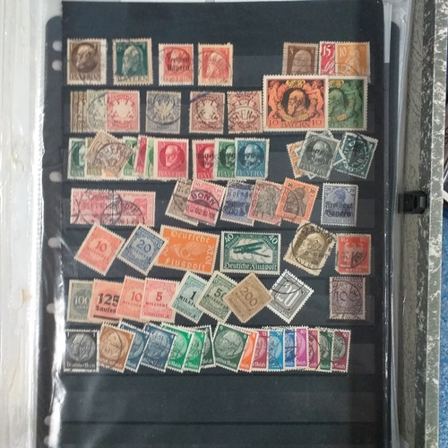 53 - Box file housing Europe issues on stock cards,& album sheets etc.  Good quantity of German with earl... 