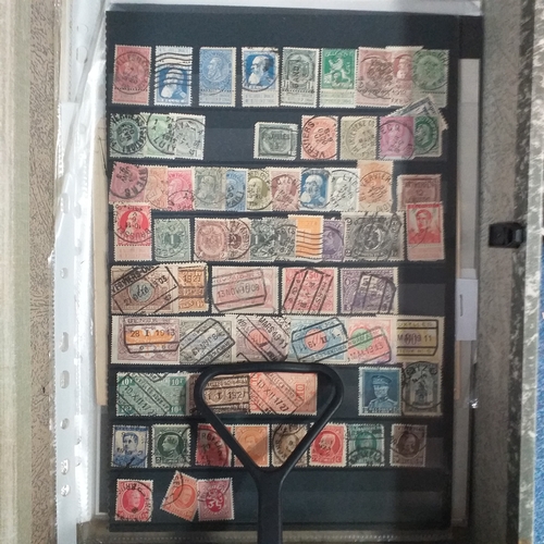 53 - Box file housing Europe issues on stock cards,& album sheets etc.  Good quantity of German with earl... 