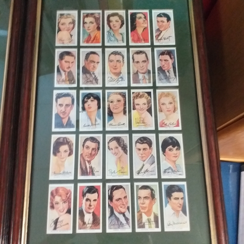64 - Cigarette Cards - framed set of John Player Film Stars (Series 3) in 2 x Frames
