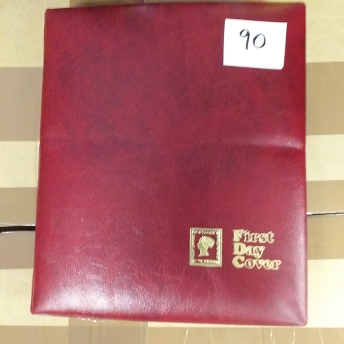 90 - Red First Day cover album with over 150 GERMANY First Day Covers in superb condition covering period... 