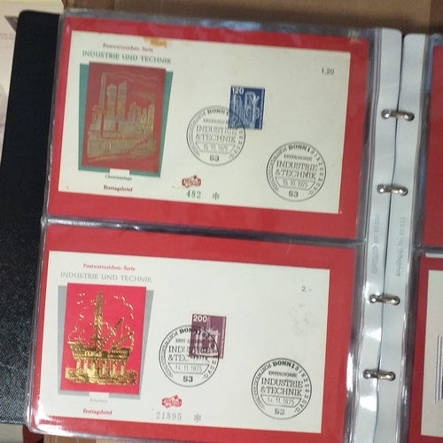 90 - Red First Day cover album with over 150 GERMANY First Day Covers in superb condition covering period... 