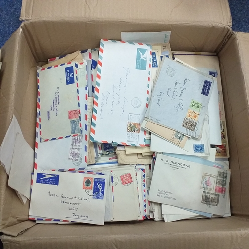 94 - Postal History. Box of World covers, uncounted but many 100's, maybe 1000's.