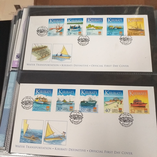 95 - Large Quality album and slipcase conatining a collection of 92 First Day Covers from Kiribati, some ... 